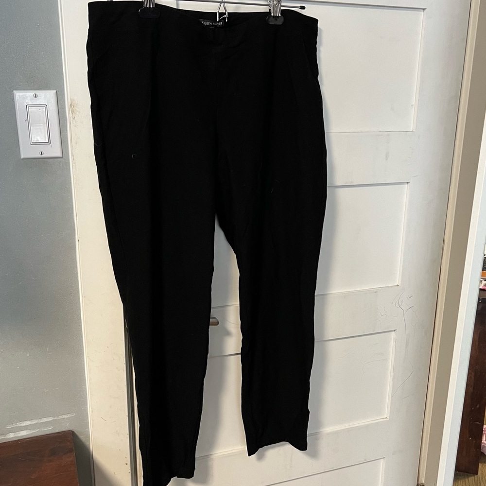Eileen Fisher black pants Large EUC